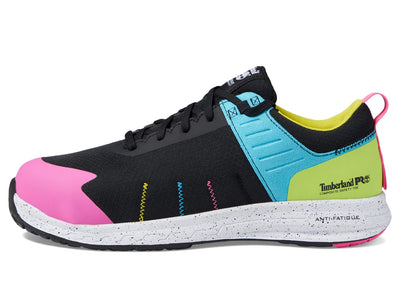 Timberland PRO® Overdrive Composite Safety Toe Women’s Sneakers – Lace-up Closure – Abrasion-Free Black/Cyan/Magenta 8.5 M