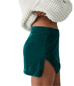 Free People Annalise Velvet Mini Deep Teal 2