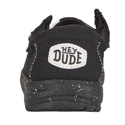 Hey Dude Boy's Wally Heathered Mesh Black Size 6 | Toddler's Shoes | Toddler Slip-on Loafers | Comfortable & Light-Weight