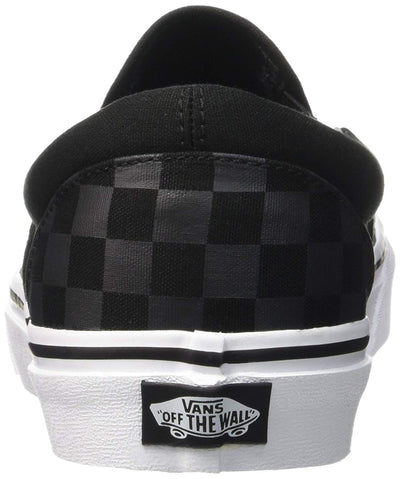Vans Unisex Classic Slip-On (Checkerboard) Black/Black Skate Shoe 5.5 Men US / 7 Women US