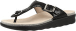 SAS Women's Sanibel Comfort Thong Sandal 11 Black Snake
