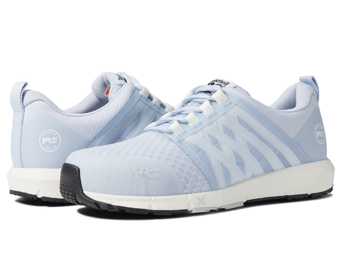 Timberland PRO® Radius Composite Safety Toe Sneakers for Women – Anti-Fatigue Technology – HoverSpring Foam Blue/Ice/Green 10 C - Medium