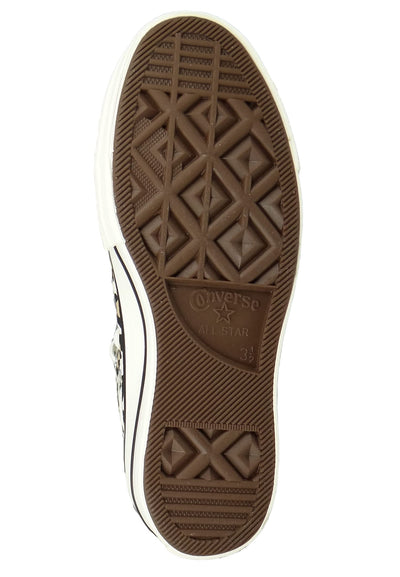 Converse Women's Chuck Taylor All Star Leopard Platform High Top Sneakers, Driftwood/Light Fawn/Black, 8.5 Medium US