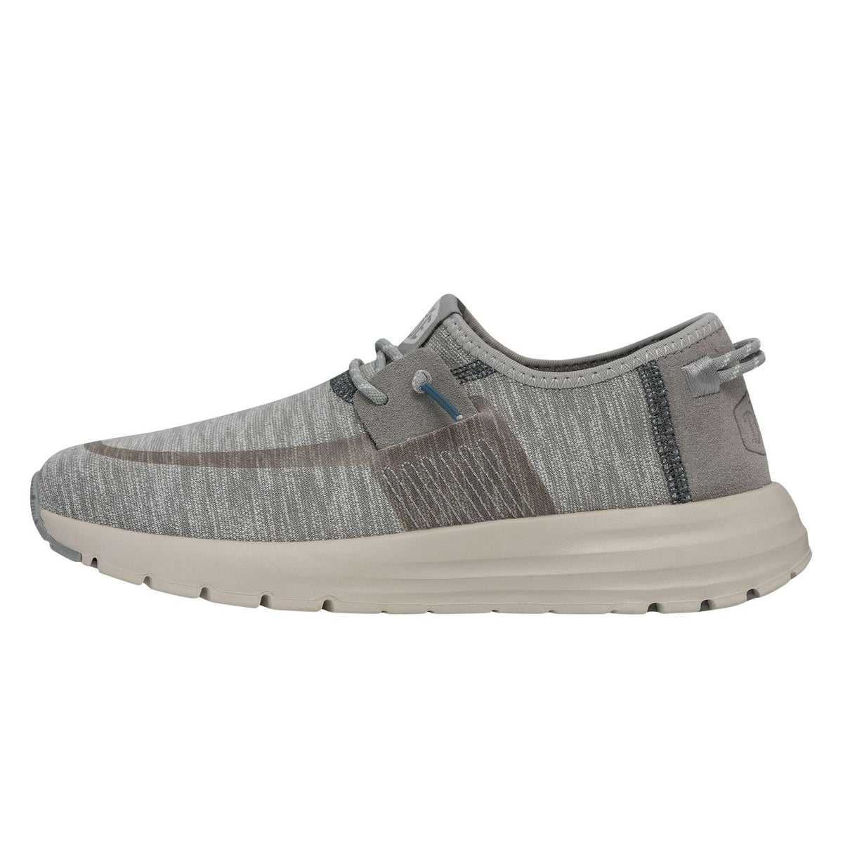 HEYDUDE Sirocco Dual Knit Light Grey Size 9 | Men's Shoes | Men's Casual Sneakers | Comfortable & Light-Weight