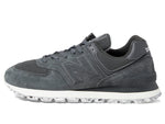New Balance Classics 574D Rugged Sneakers for Men - Low Top Silhouette and Breathable Textile Lining Black/Grey 2 10.5 D - Medium
