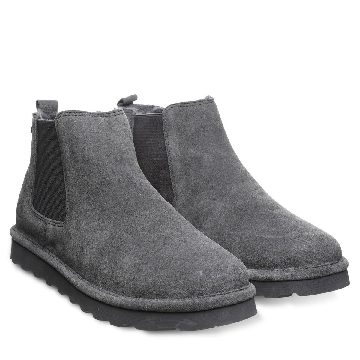 BEARPAW Men's Drew Charcoal Size 9 | Men's Ankle Boot | Men's Slip On Boot | Comfortable Winter Boot