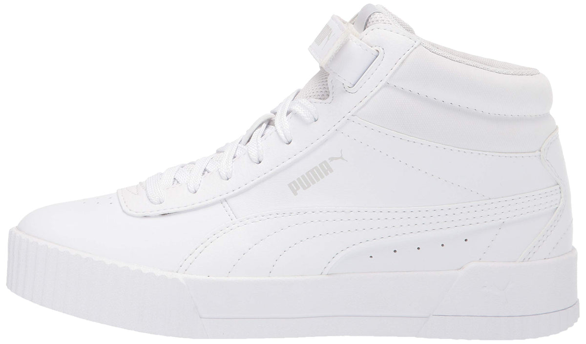 PUMA Women's Carina Mid Sneaker 6 White