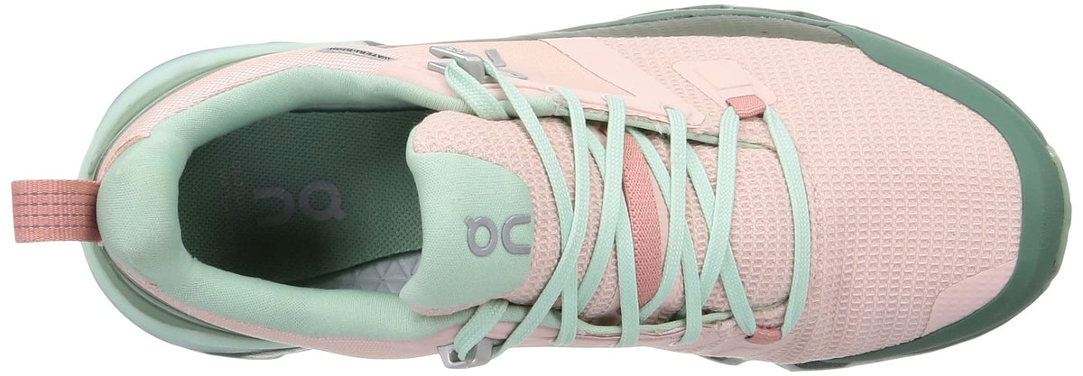 On Women's Cloudwander Waterproof Sneakers, Doe | Ivy, Pink, Green, 6 Medium US