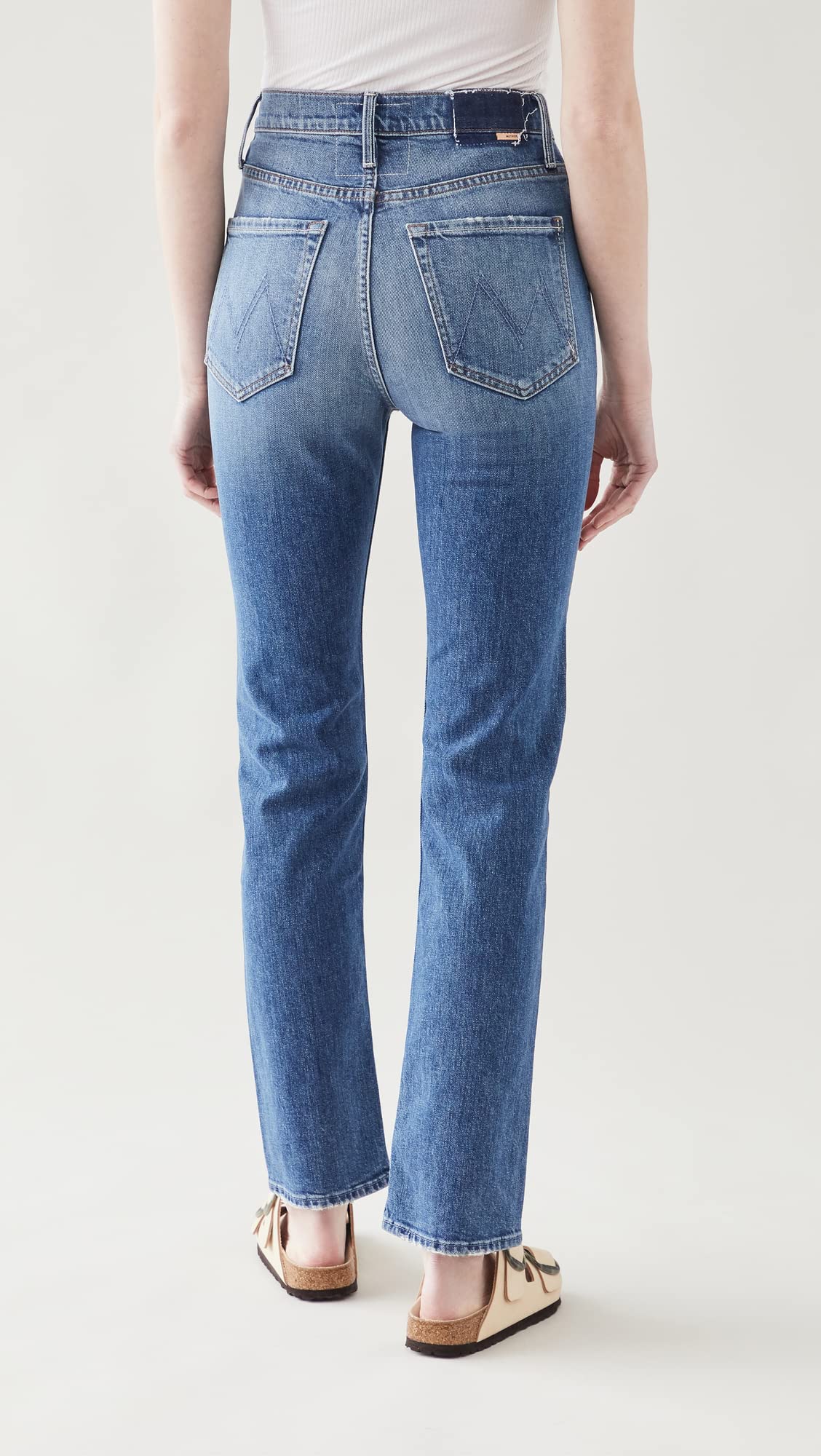 MOTHER Women's The Insider Crop Jeans 27 Regular Cowboys Don't Cry