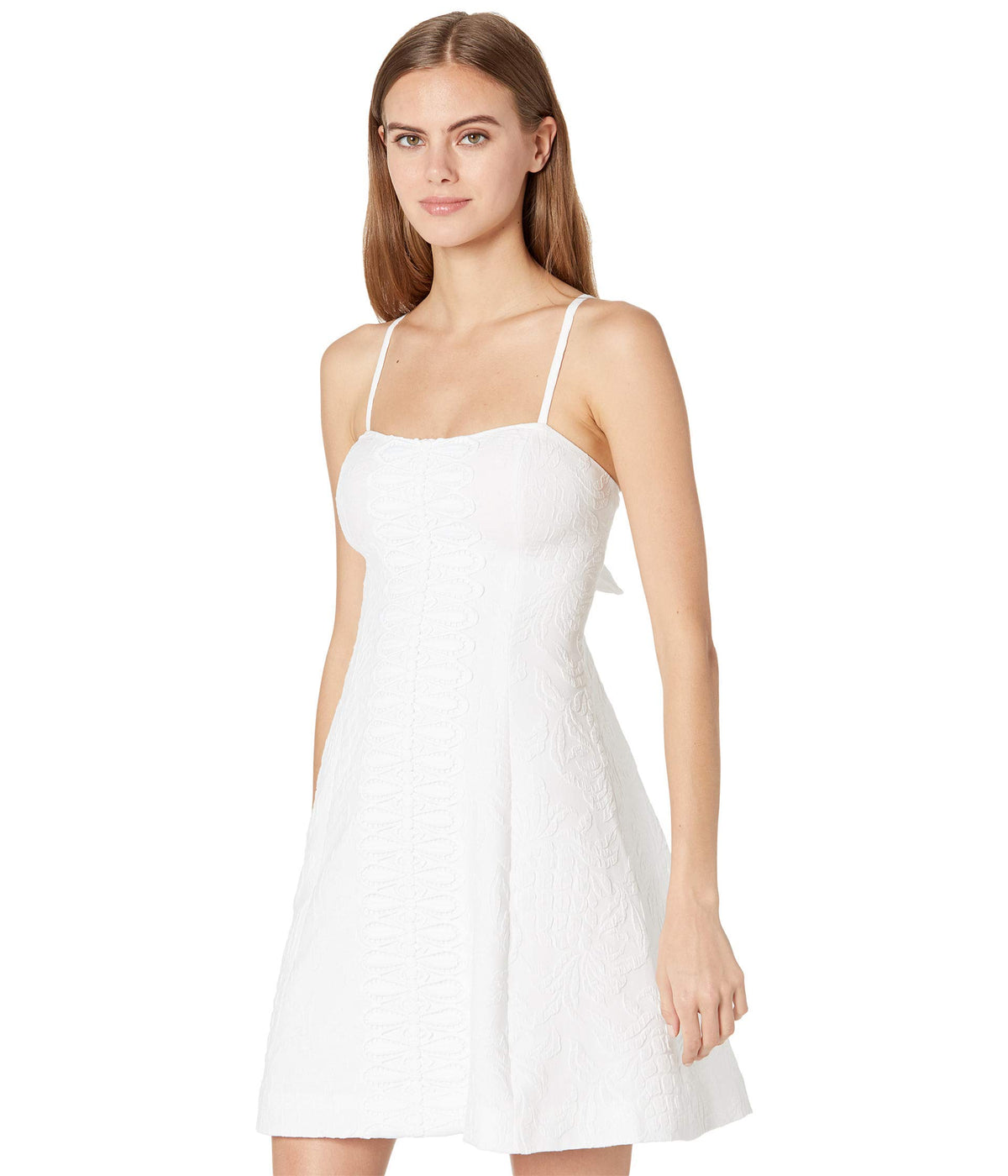 Lilly Pulitzer Perry Stretch Dress 16 Resort White Pineapple Pucker Jacquard