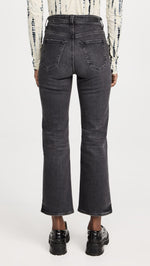 AG Adriano Goldschmied Women's Kinsley High Rise Pop Crop Jeans, 10 Years Bonfire, 30