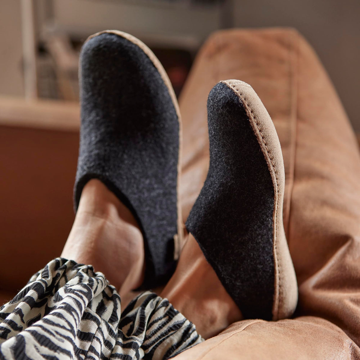 Glerups Women's Model B Open Back Slippers Black 37 Medium EU