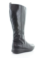 Naturalizer Womens Torence Leather Wedge Knee-High Boots Black 9 Wide (C,D,W)