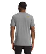 THE NORTH FACE Men's Short Sleeve Geo NSE Tee, TNF Meld Grey Heather/Mineral Gold, XX-Large