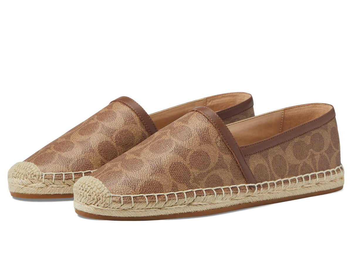 Coach Collins Coated Canvas Espadrille Beige 11 B (M)