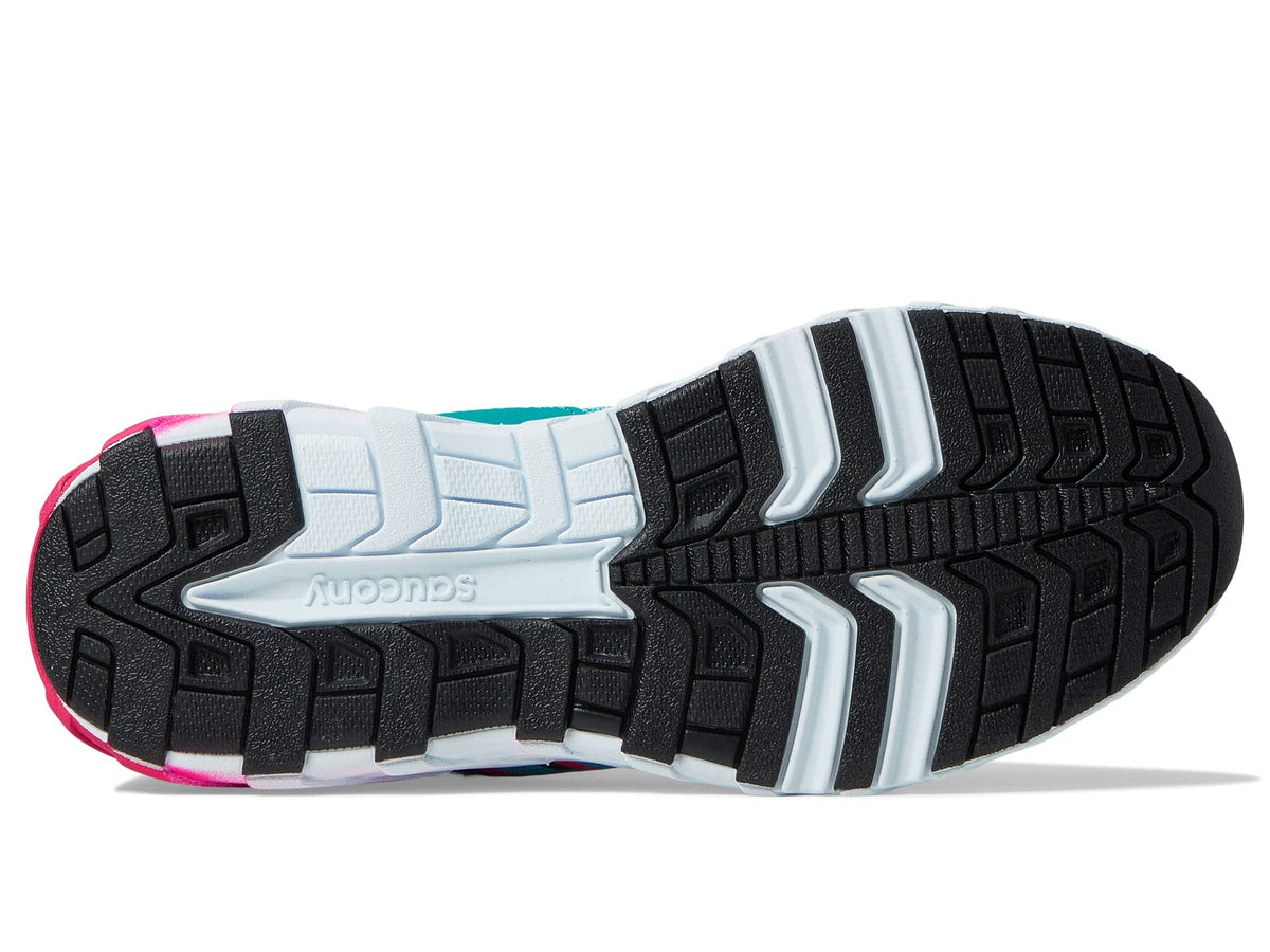 Saucony Wind 2.0 Running Shoe, Turq/Pink/Black, 4 US Unisex Big Kid