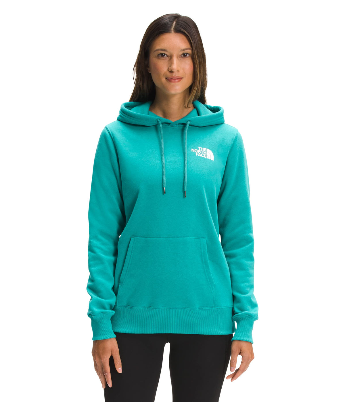 THE NORTH FACE Women's Box NSE Pullover Hoodie (Standard and Plus Size), Porcelain Green/Rose Dawn, Large