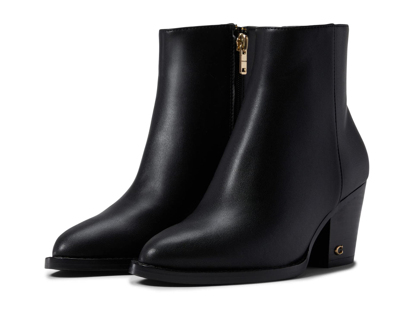 Coach Pacey Bootie Black Smooth Leather 6 B (M)