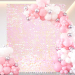 Shimmer Wall Backdrop Mermaid Panel - Glitter Panels 4ftx6ft Fish Scales Balloons Kit for Birthday Anniversary Engagement Bachelorette Parties Decorations