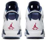 Air Jordan 6 Retro Big Kids' Shoes (384665-164, White/Midnight Navy/Varsity Red) Size 6.5