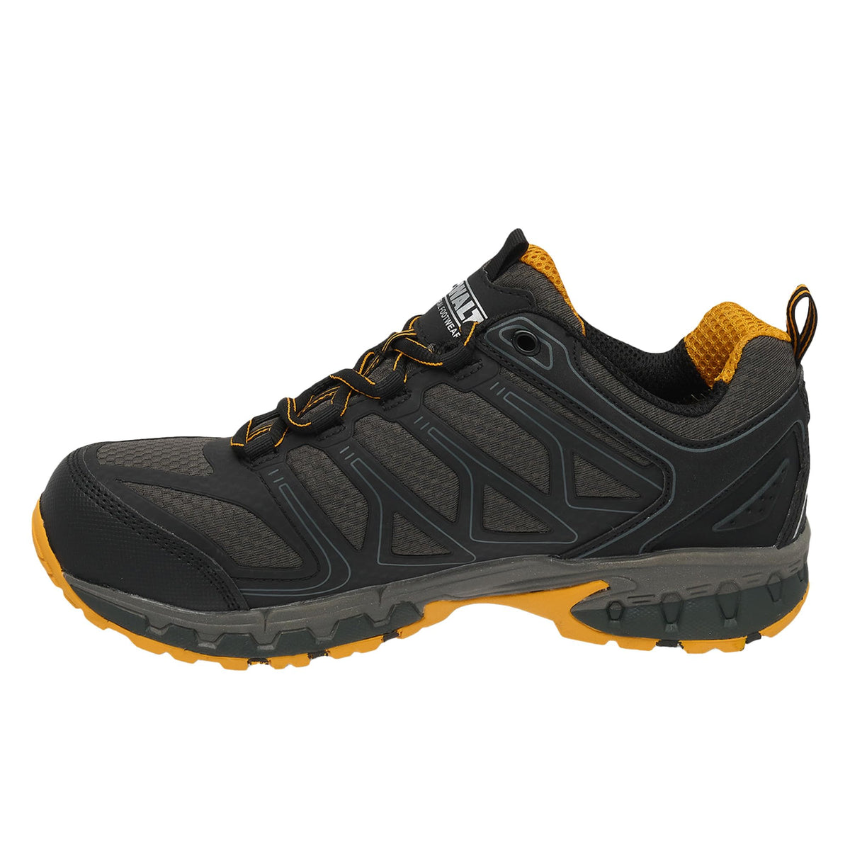 DEWALT Boron Men's Lightweight, Aluminum Toe, Safety Work Shoes, Black/Yellow, 9