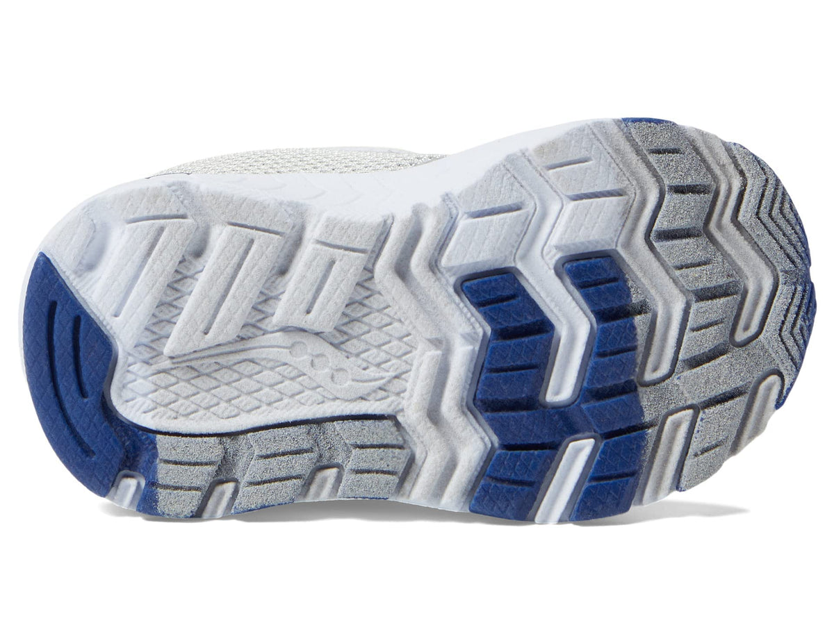 Saucony Wind FST Jr Sneaker, Silver/Blue/Pink, 8 US Unisex Little Kid