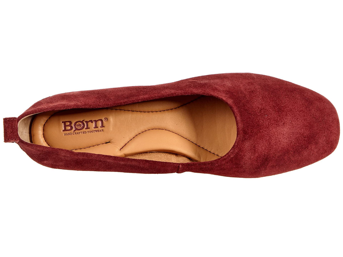 BORN Beca Dark Red Suede 9 M (B)