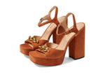 Coach Nicolette Suede Sandal Burnished Amber 8 B (M)