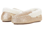 Polo Ralph Lauren Baby Girl's Dezi IV Moccasin Slipper (Toddler) Gold Glitter/Cream Pony Player 4 Toddler M