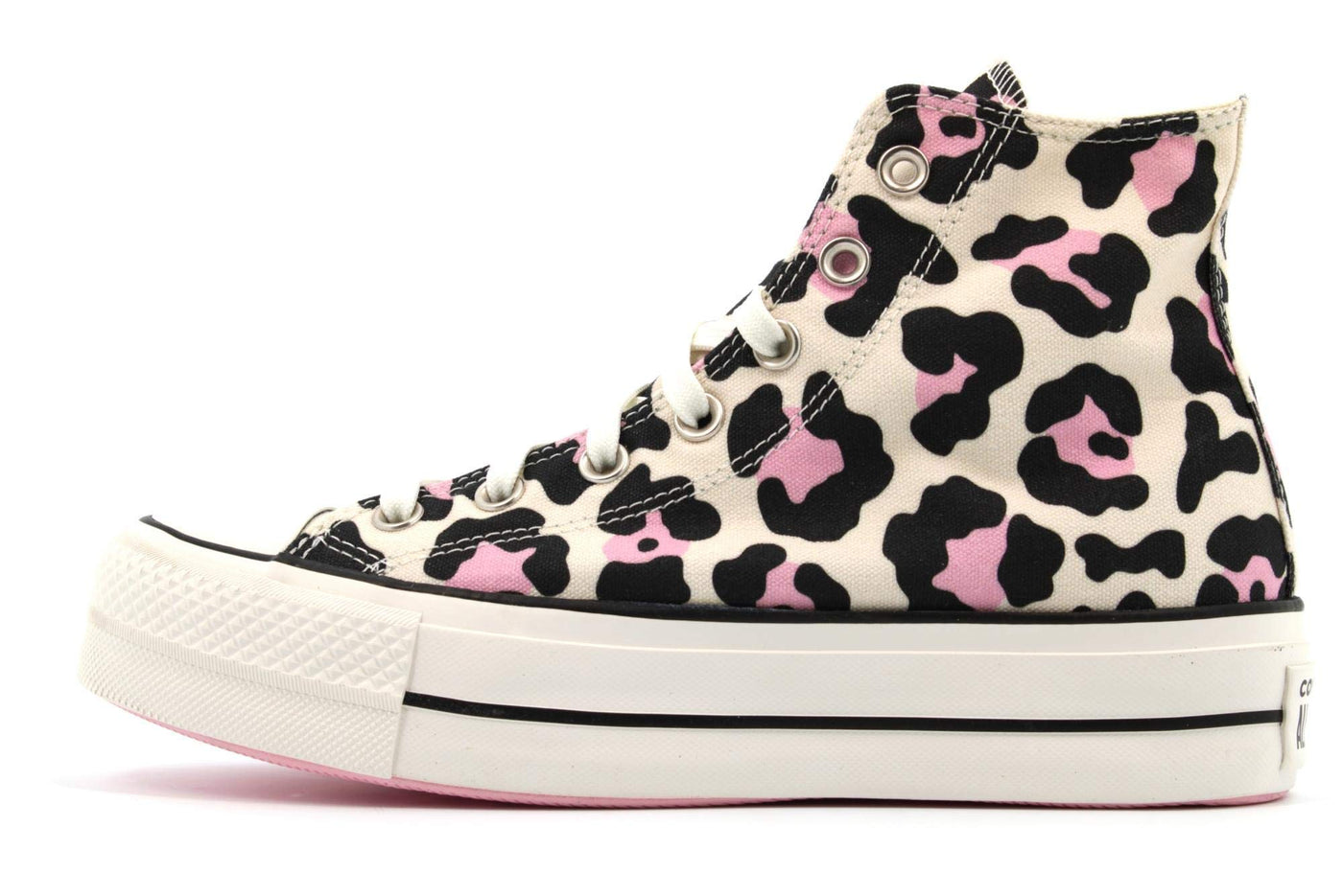 Converse Women's Lift Canvas High Top Platform Sneakers, Leopard Print, 11 US