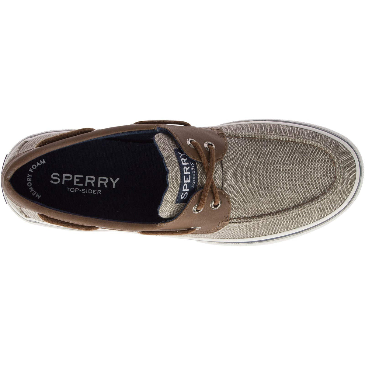 Sperry Men's, Halyard Boat Shoe Chambray Chocolate/TAN 13 M