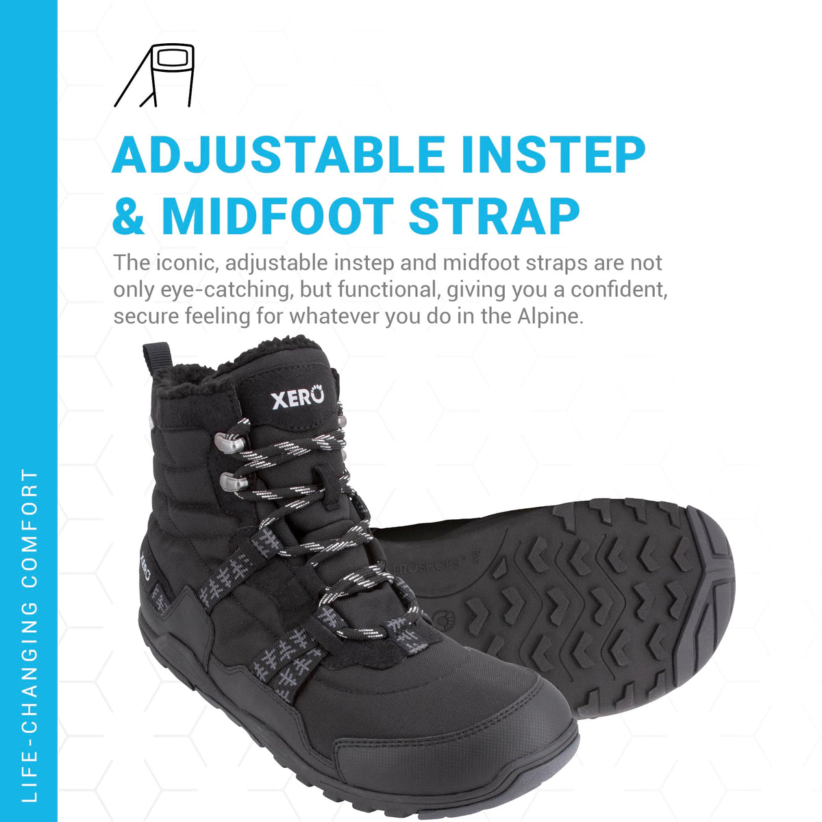 Xero Shoes Men's Alpine Barefoot Snow Boots, Black, 15