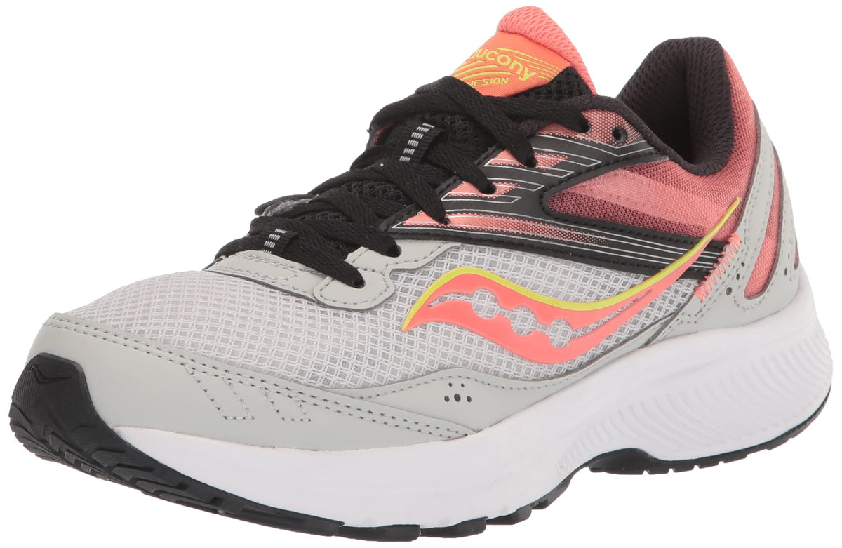 Saucony Women's Cohesion 15 Running Shoe, Fog/Sunstone, 12
