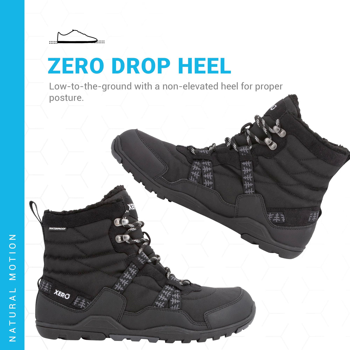 Xero Shoes Men's Alpine Barefoot Snow Boots, Black, 15