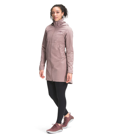 THE NORTH FACE Women's Shelbe Raschel Parka Length With Hood, Twilight Mauve Heather, Large