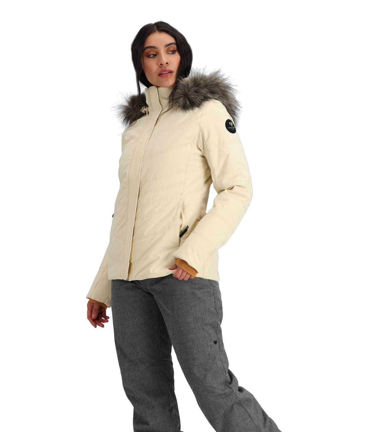 Obermeyer Tuscany Elite Jacket for Women - Nylon Blend - Full-motion Articulation - Interior Electronic Pocket Sandbar 10 One Size