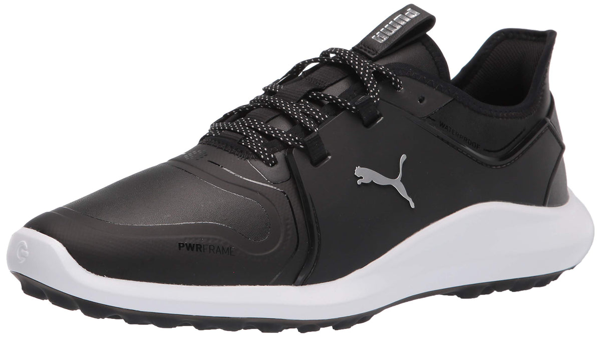PUMA Men's Ignite Fasten8 Pro Golf Shoe, Black Silver Black, 14
