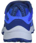 Merrell Moab Speed Low Alternative Closure Waterproof Hiking Sneaker, Blue, 2 US Unisex Big Kid