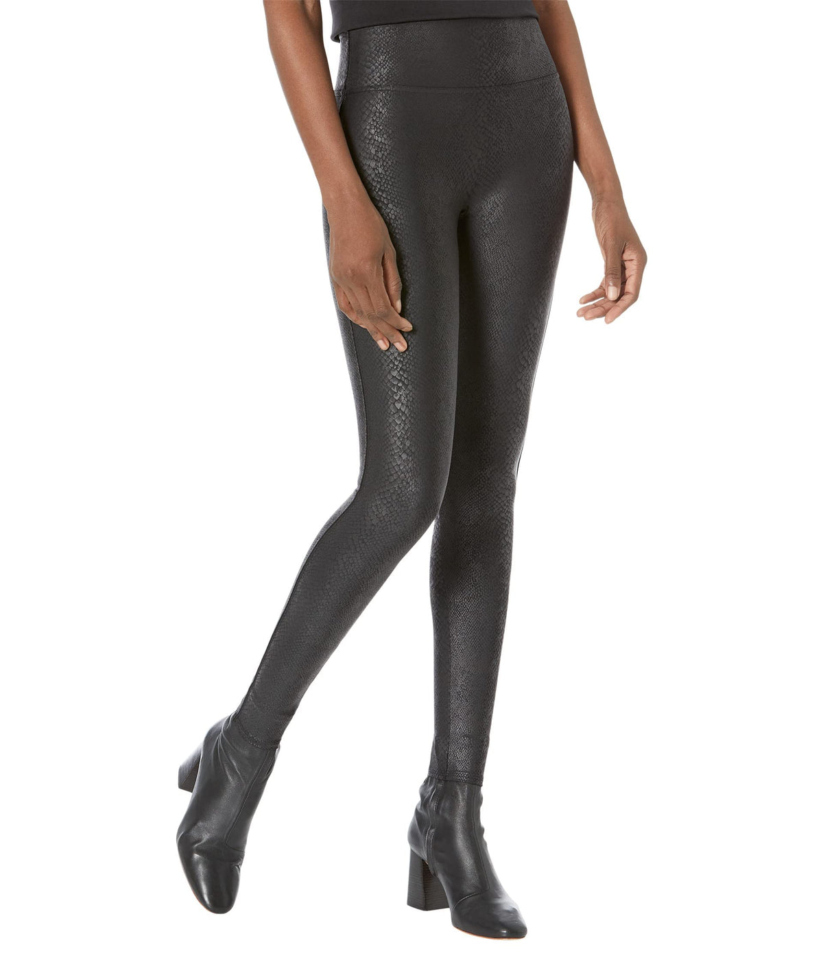 SPANX Faux Leather Faux Leather Foiled Snake Leggings Foiled Snake SM - Regular