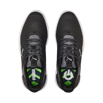 PUMA Golf Men's Ignite Elevate Golf Shoe, Puma Black-Puma Silver, 14
