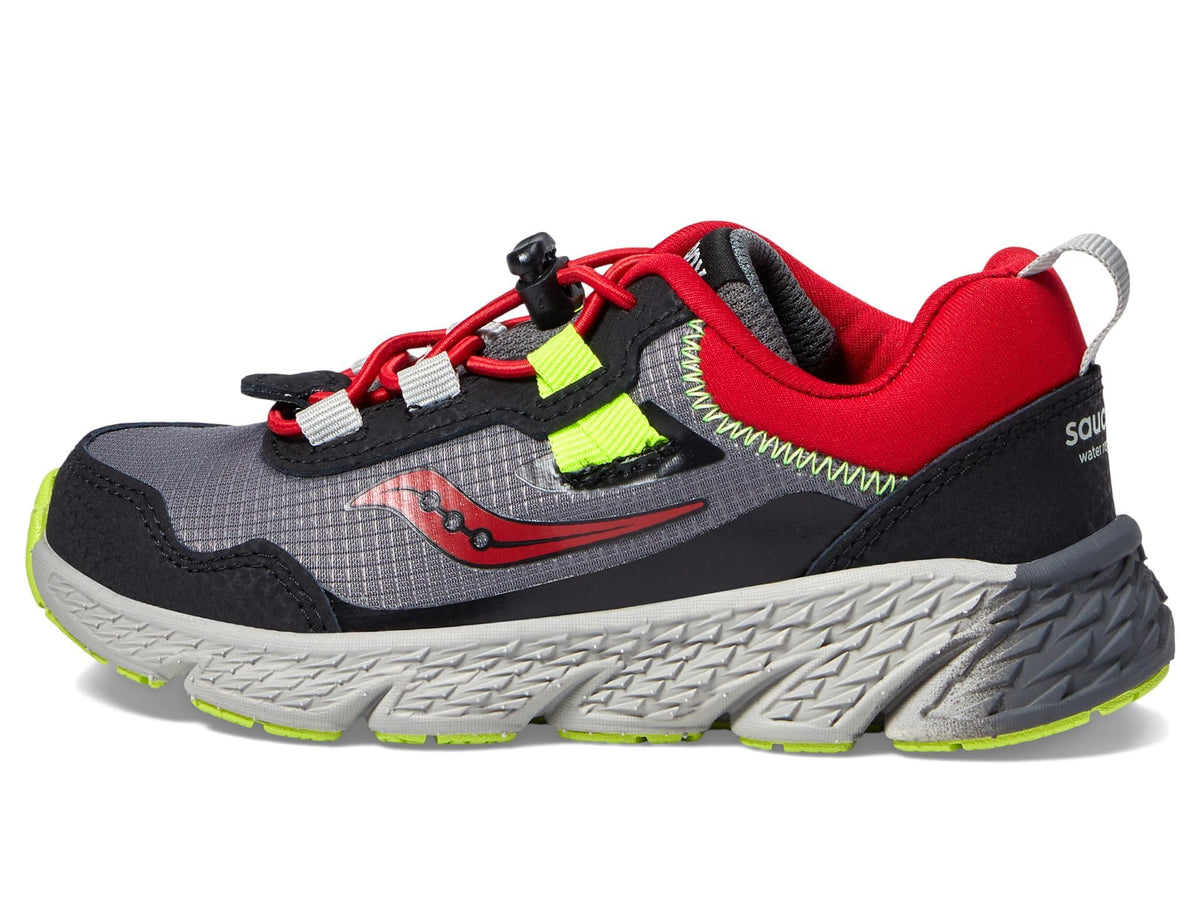 Saucony Boy's Wind Shield 3.0 (Little Kid/Big Kid) Grey/Red/Citron 11.5 Little Kid M