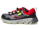 Saucony Boy's Wind Shield 3.0 (Little Kid/Big Kid) Grey/Red/Citron 11.5 Little Kid M