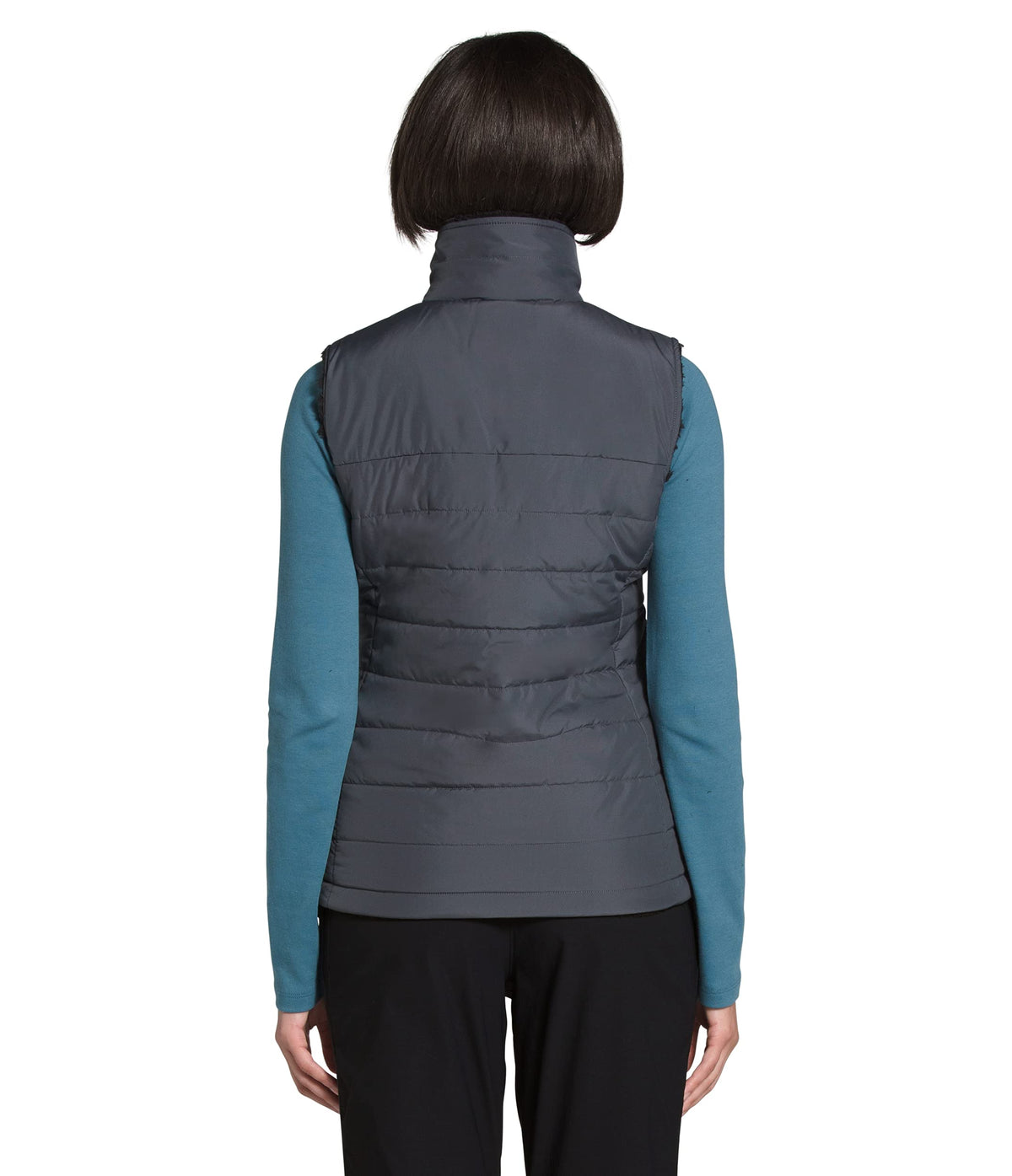 The North Face Women's Mossbud Insulated Reversible Vest, Vanadis Grey/TNF Black, M