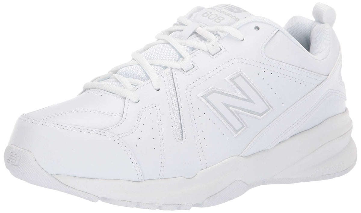 New Balance Men's 608 V5 Casual Comfort Cross Trainer, White/White, 11.5 Wide