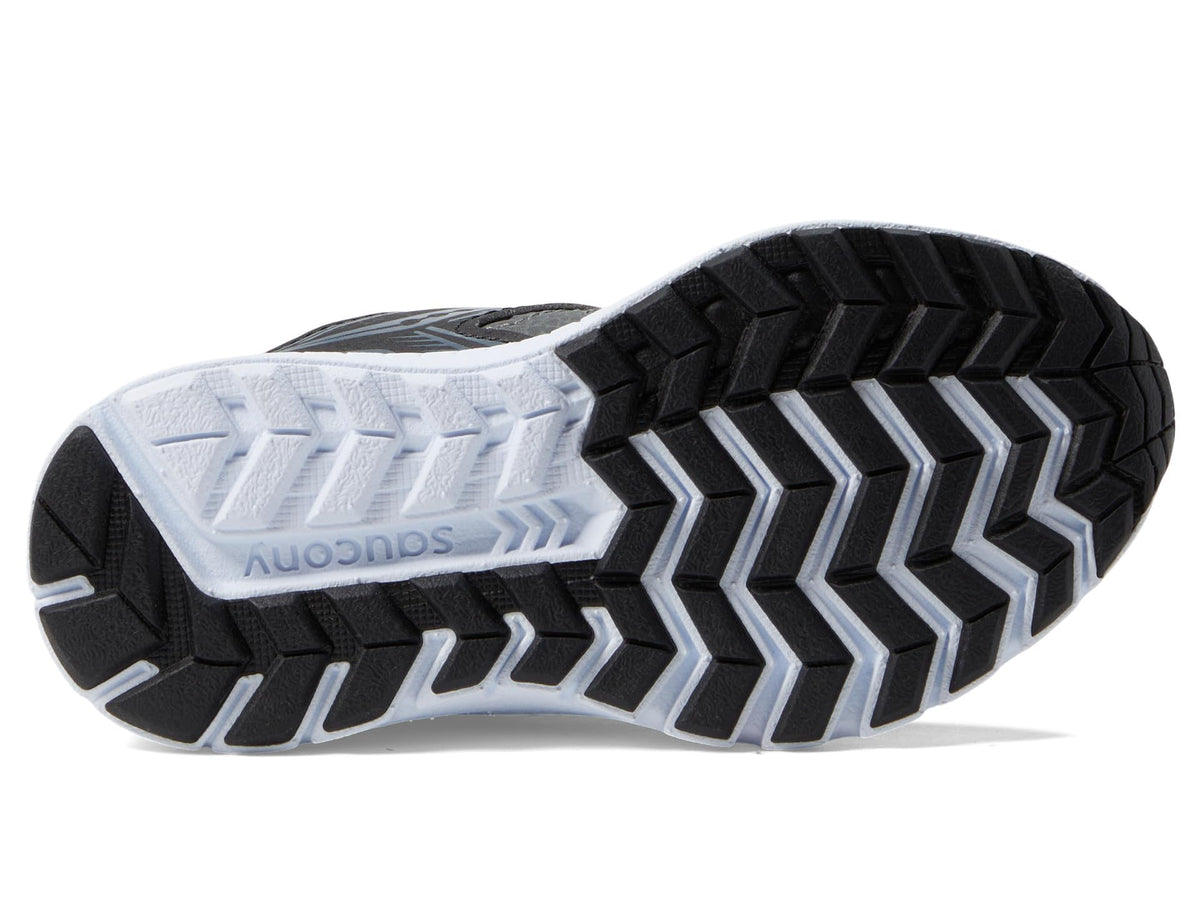 Saucony Boy's Cohesion 14 LTT (Little Kid/Big Kid) Black/Grey/Blue 4 Big Kid W