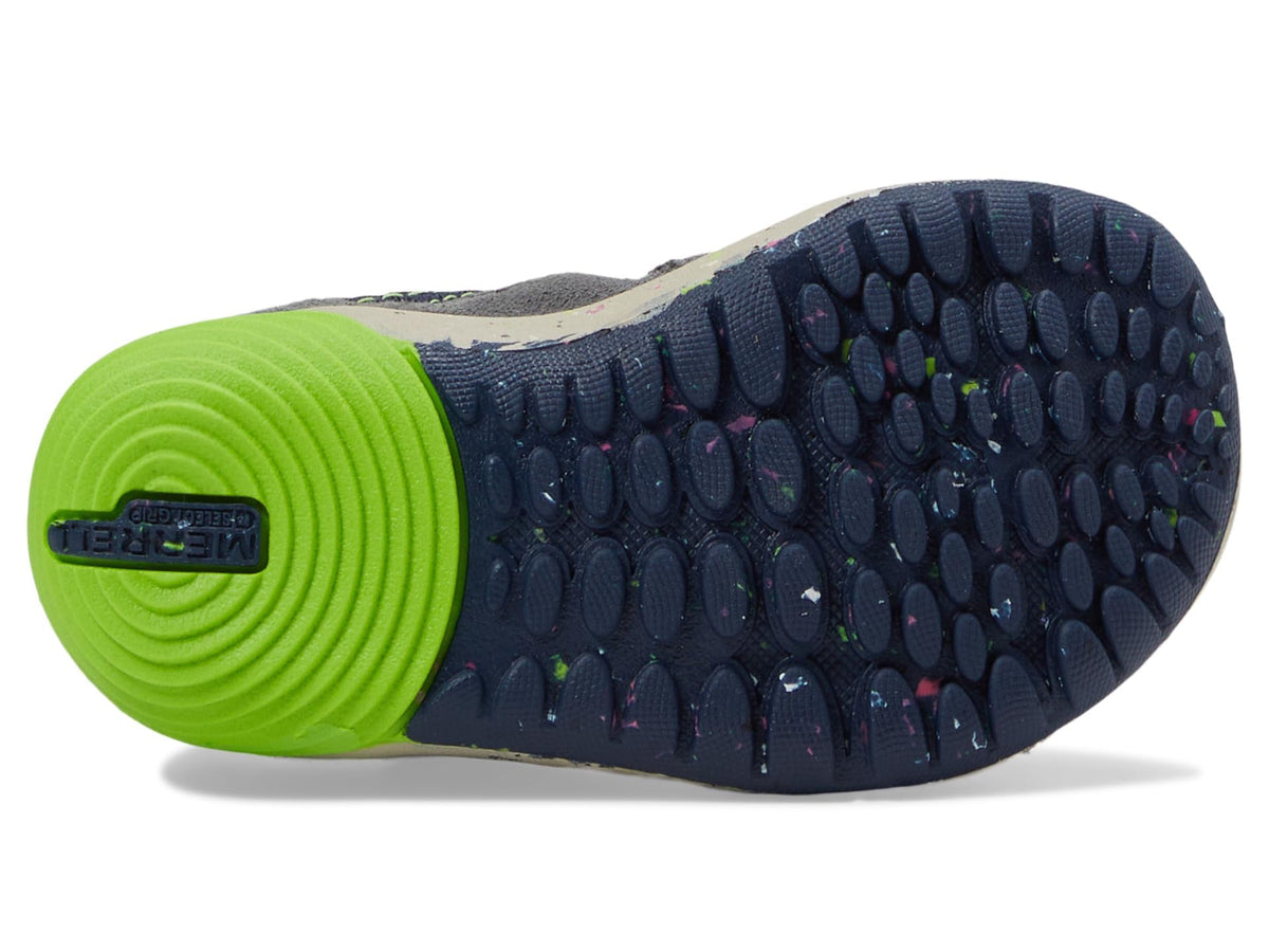 Merrell Kids' Bare Steps A83 Sneaker 7 Little Kid Navy/Green