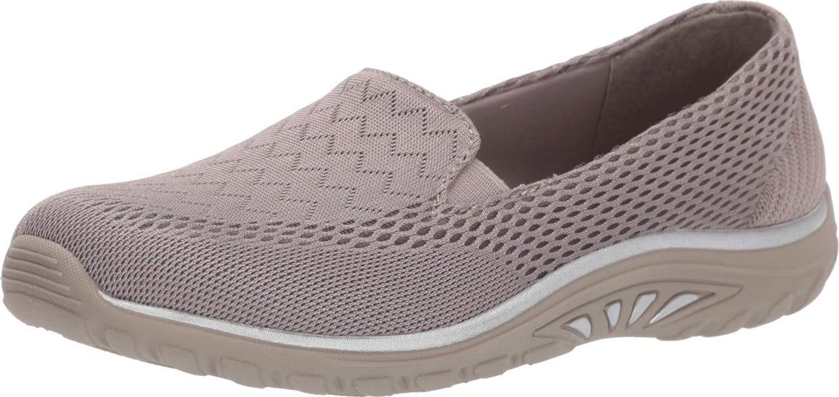 Skechers Womens Loafer Flat, Dark Taupe, 7