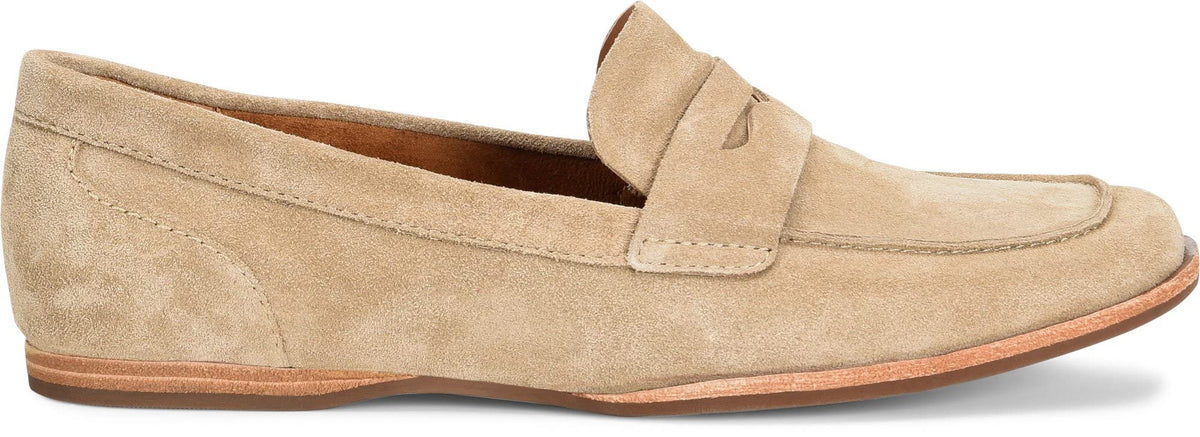KORK-EASE Pisa Women's Suede Leather Penny Loafer, Taupe Suede, 8.5M US