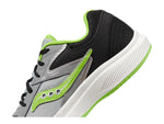 Saucony Cohesion KDZ (Little Kid/Big Kid) Black/Grey/Green 7 Big Kid W