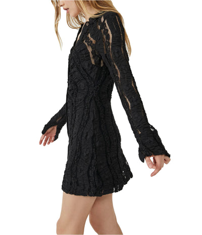 Free People Shayla Lace Mini Black XS (Women's 0-2)